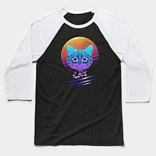 Cyberpunk Cat Baseball T-Shirt